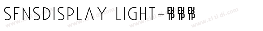 SFNSDisplay Light字体转换